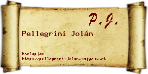 Pellegrini Jolán névjegykártya